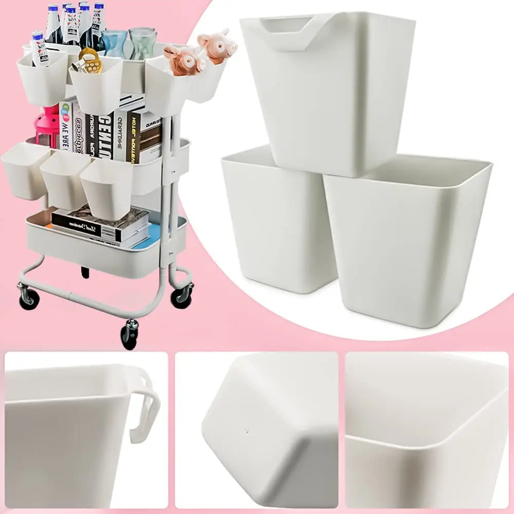 Description Picture 2 of itemHousehold Back Hanging Plastic Storage Basket Kitchen Bathroom Mini Organizers Small Things Portable Storage Box Container