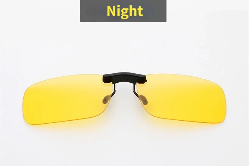 Unisex Fishing Polarized Clip On Sunglasses Near-Sighted Driving Night Vision Lens Anti-UVA Anti-UVB