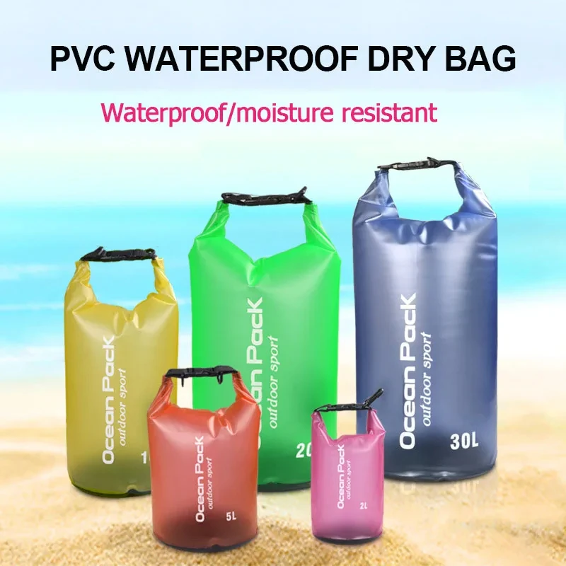 Waterproof Swimming Bag Dry Sack 5L/10L/15L/20L Waterproof Floating Dry Gear Bags For Boating Fishing Rafting Swimming 2
