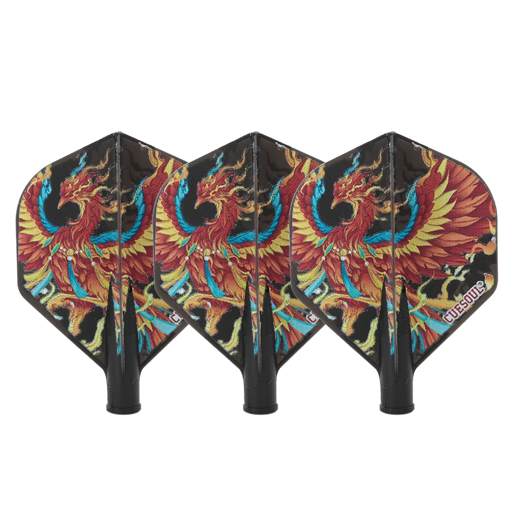 CUESOUL TERO AK4 Dart Flights Forme Standard avec Motif Exquis, Lot de 3 pièces