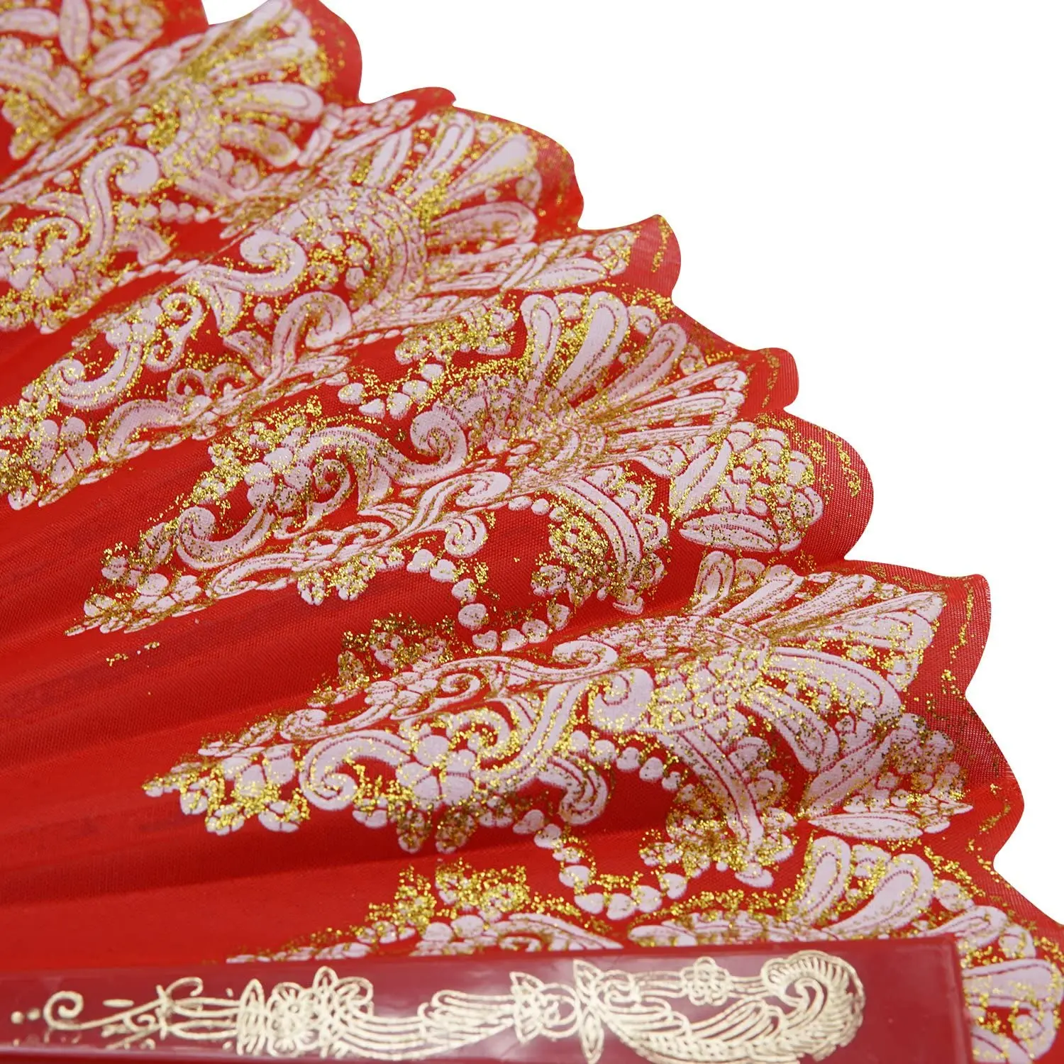 Spanish Folding Retro Pattern Hand Fan Single Flower Folding Fan Chinese Dance Wing Chun Plastic Spanish for Women