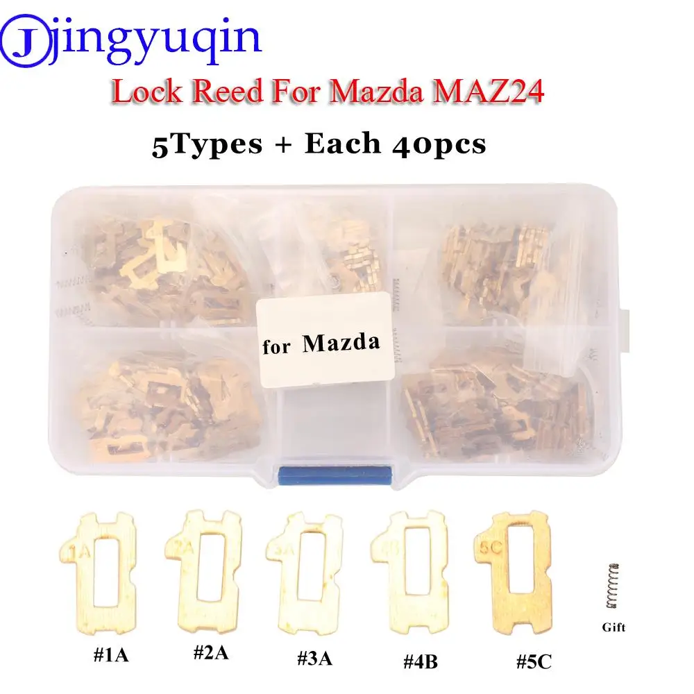 

jingyuqin 200pcs/set MAZ24 Car Lock Reed Plate For Mazda Auto Lock Core Key Locking Repair Accessories Kits Locksmith Tools