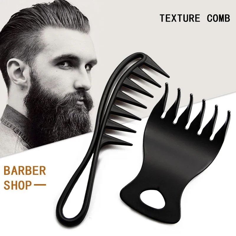 1/2pcs portable plastic thickened oil comb set wide toothed comb classic oil styling hair brush Real hair wigs hair styling tool hair styling comb