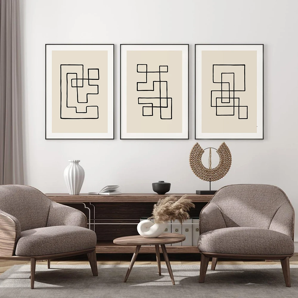 

Continuous Line Drawing Abstract Style Wall Art Posters And Prints Pictures Canvas Painting Decoration Home Decor for Bedroom