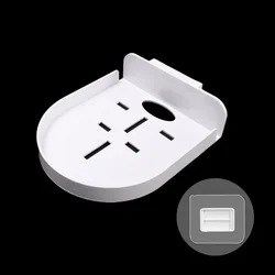 Self-Adhesive Punch-Free Security Camera Holder for Baby Monitors - Acrylic Wall Mounting Bracket (1X  White)