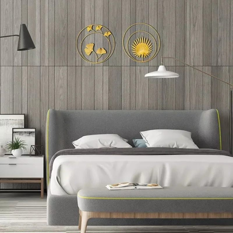 Wall Art Decor Wall Hanging Pendant Metal Flower Wall Decoration Golden Round Wall Hanging Nordic Light Luxury Palm Leaf Ginkgo Leaf Metal Home Decoration