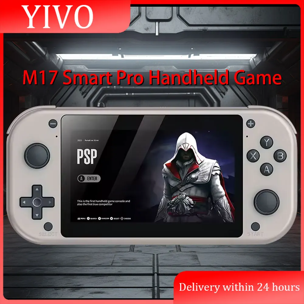 For Trimui M17 Smart Pro Handheld Console 4.96''IPS Screen Linux System Joystick RGB Lighting Retro Video Game Player_voghion.com
