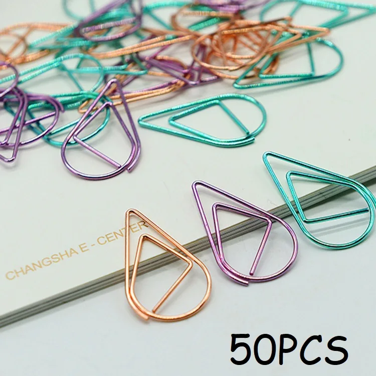50PCS Fancy Paperclips Cute Clip Organizers Stylish Metal Clips for Notes Diaries and Office Use HXZ03 paper clips,metal clamp clips,pen clips