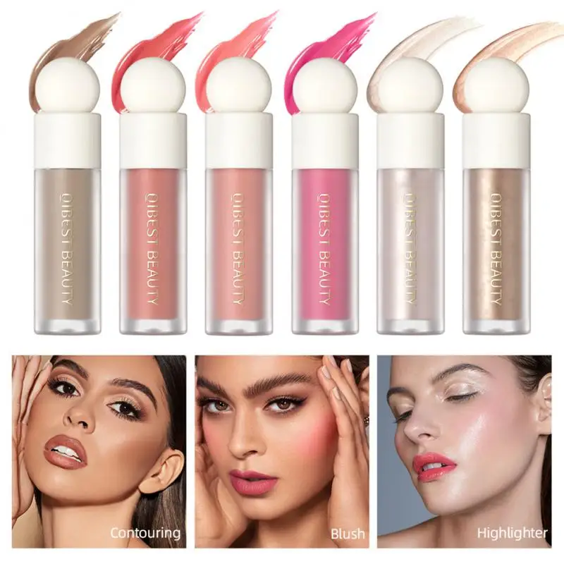 

Liquid Highlighter Brightening Body High Gloss Liquid Blusher Waterproof Face Rouge Cheek Blush Cream Lasting Makeup For Woman