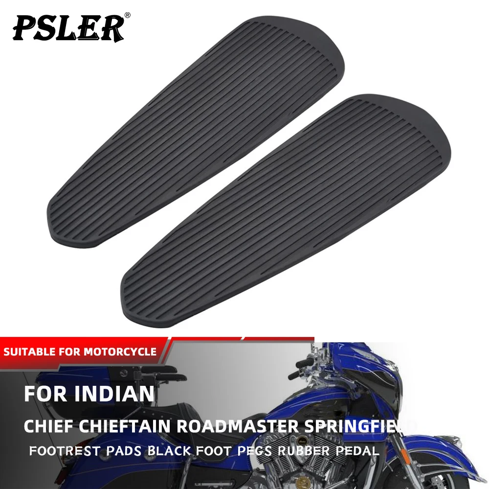 

Motorcycle Footrest Pad Black Foot Pegs Rubber Pedal For Indian Chief Chieftain Roadmaster Springfield 2014-2019 Floorboard