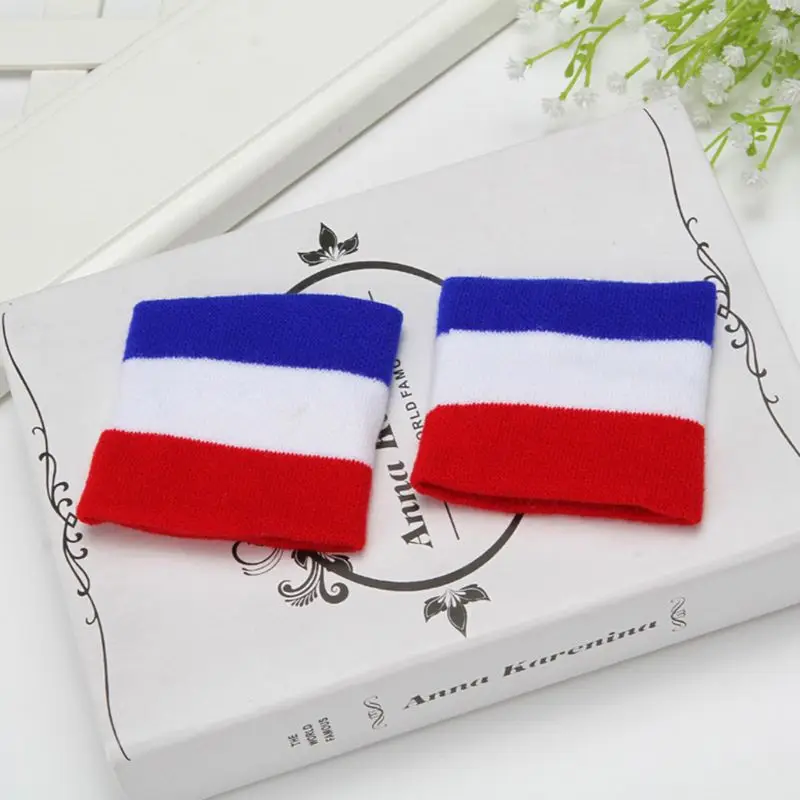 Wristband Sweatband Hip-Hop Letters Striped Dancing Wrist Support Brace Wraps Guards 2Pcs/Pair Adult Kids Running Sports
