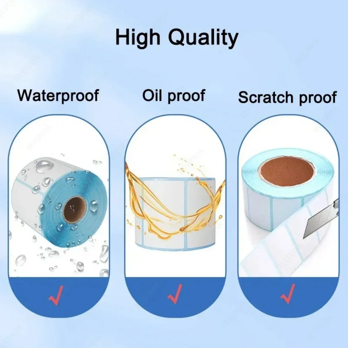 Multisizes Shipping Label stickers barcode Stickers Blank Paper label for Zebra Paper Adhesive Sticker Supermarket Blank sticker