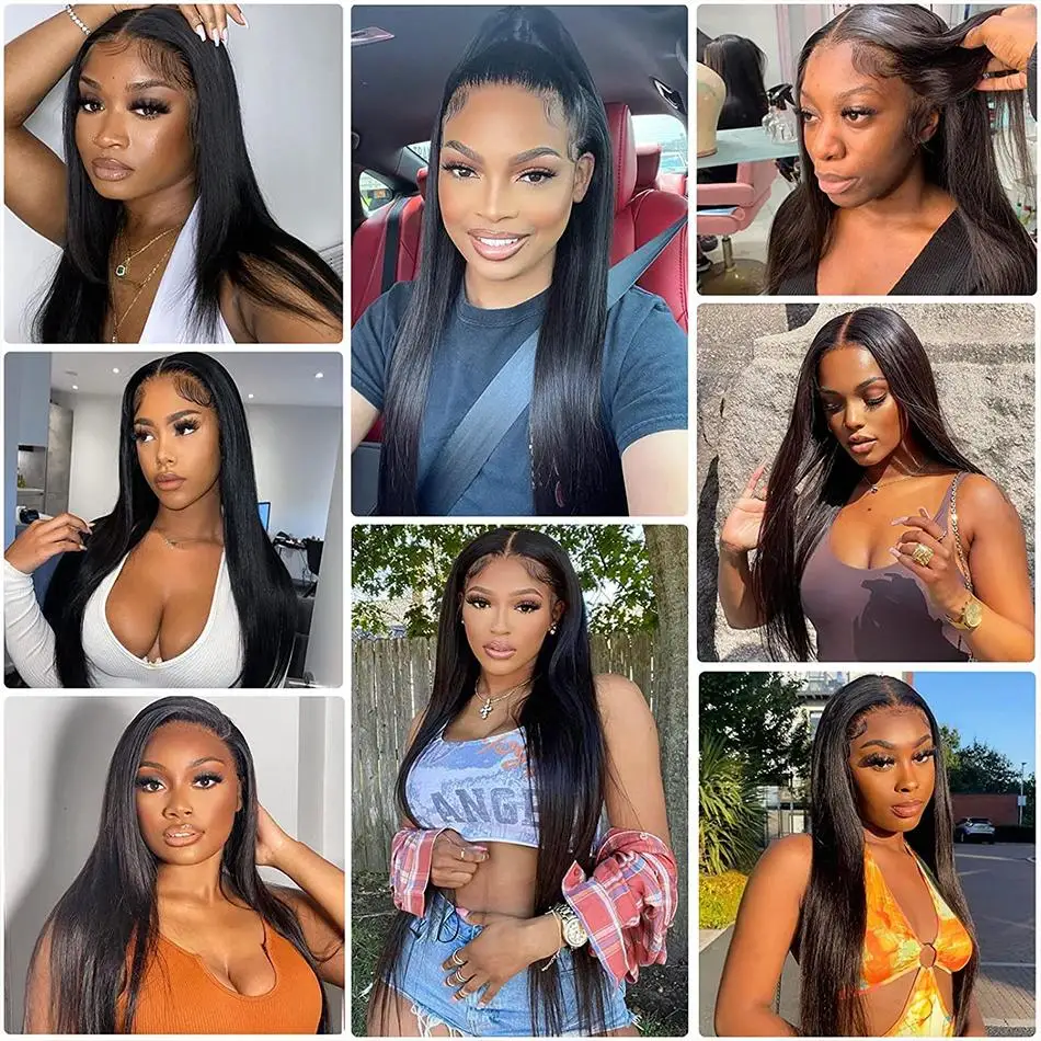 Straight Human Hair Wig 32 Inches 13x6 13x4 Lace Front Wigs For Women