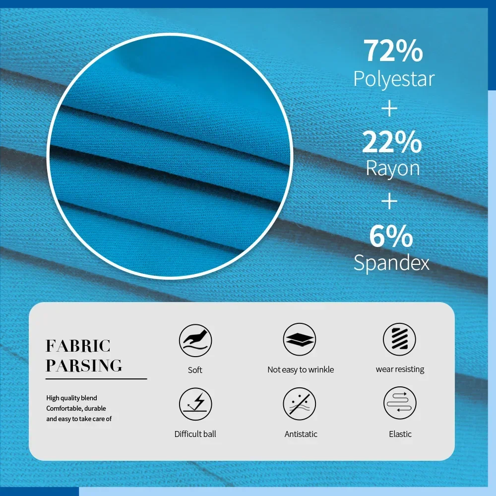 زي نسائي طبي بأكمام قصيرة ورقبة على شكل حرف V ، فس...