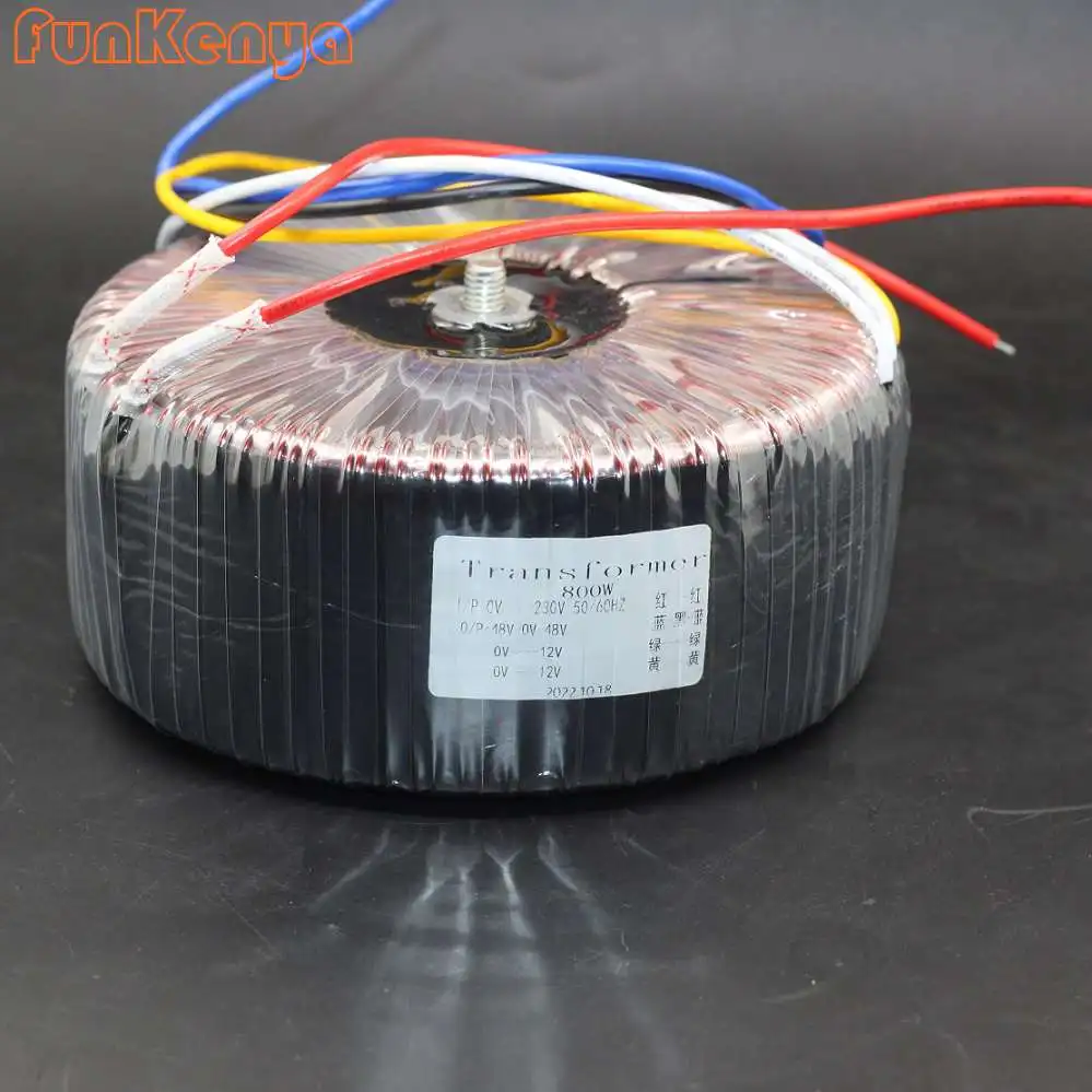 

800ва тороидальный трансформатор двойной 50V-0-50V одиночный 0-12V