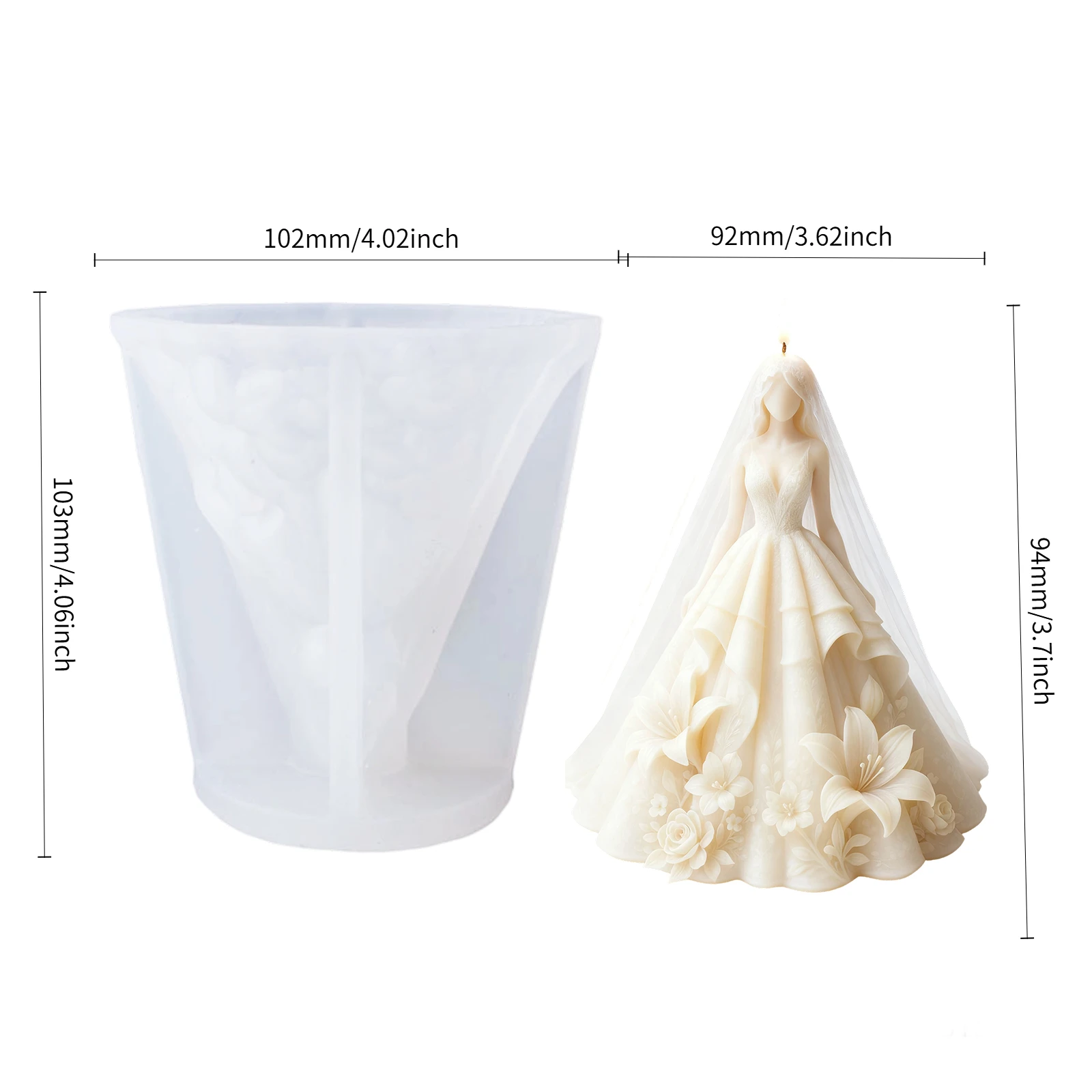 Wedding candle molds, exquisite wedding-themed designs, suitable for candle/plaster/resin crafts, wedding party decorations.