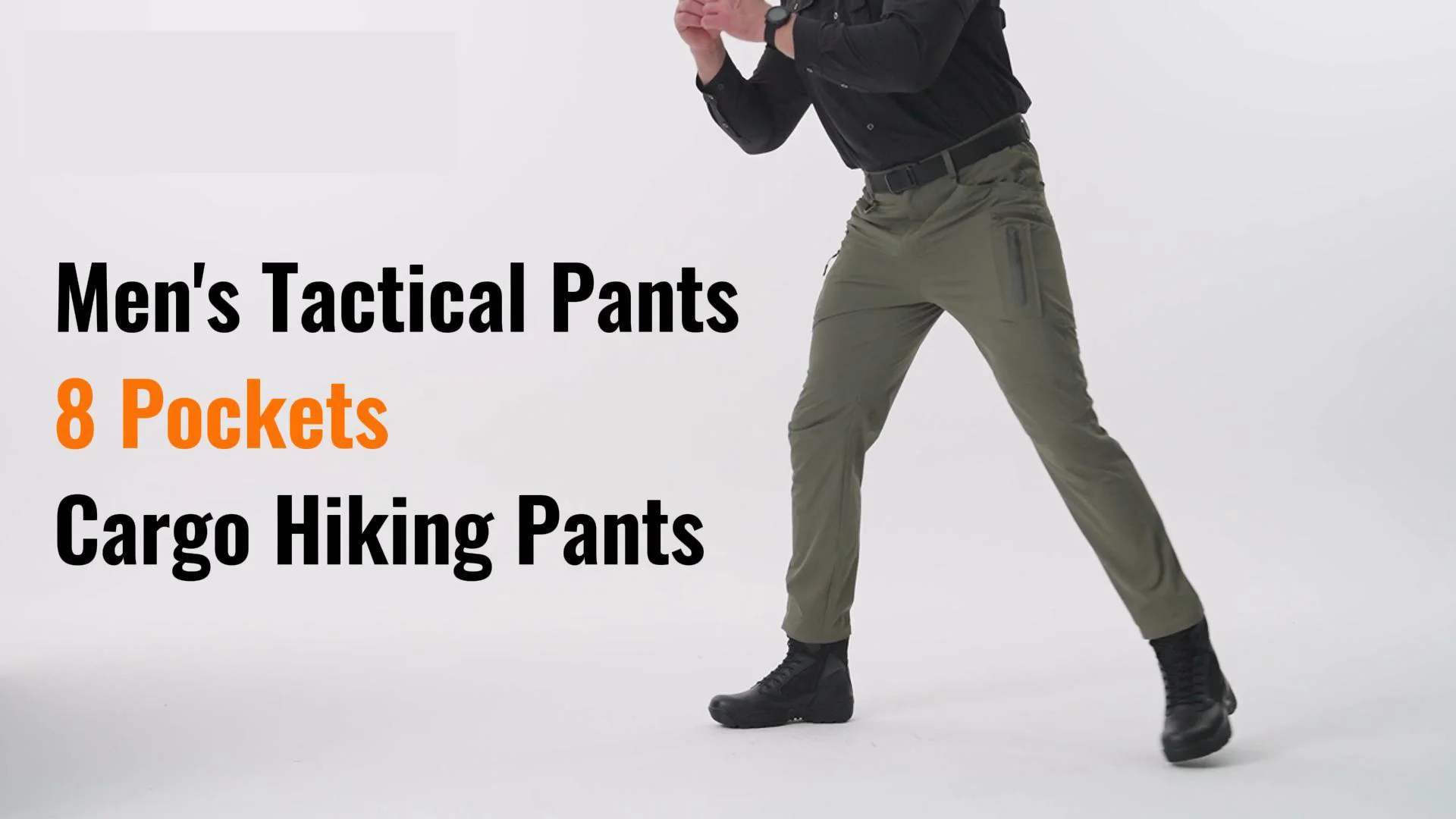 EKLENTSON Herren Multifunktionale Cargohose Sommer Leichte Wanderhose Schnell trocknende wasserdichte Angeltrekkinghose – Detail 2