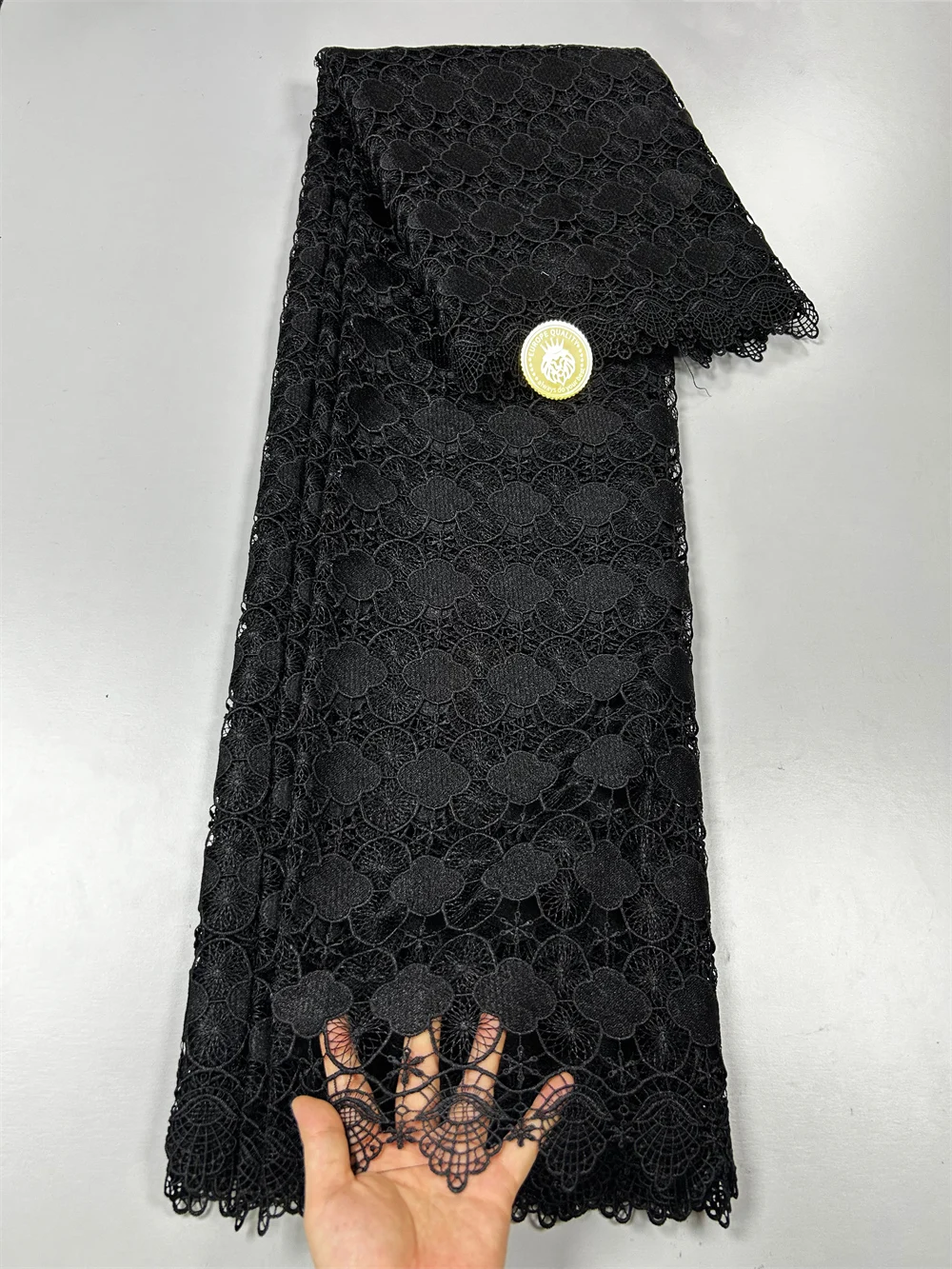 Nigerian Guipure Cord Lace Fabric High Quality Lace Embroidery African Milk Silk Fabric For Wedding Sewing Dress