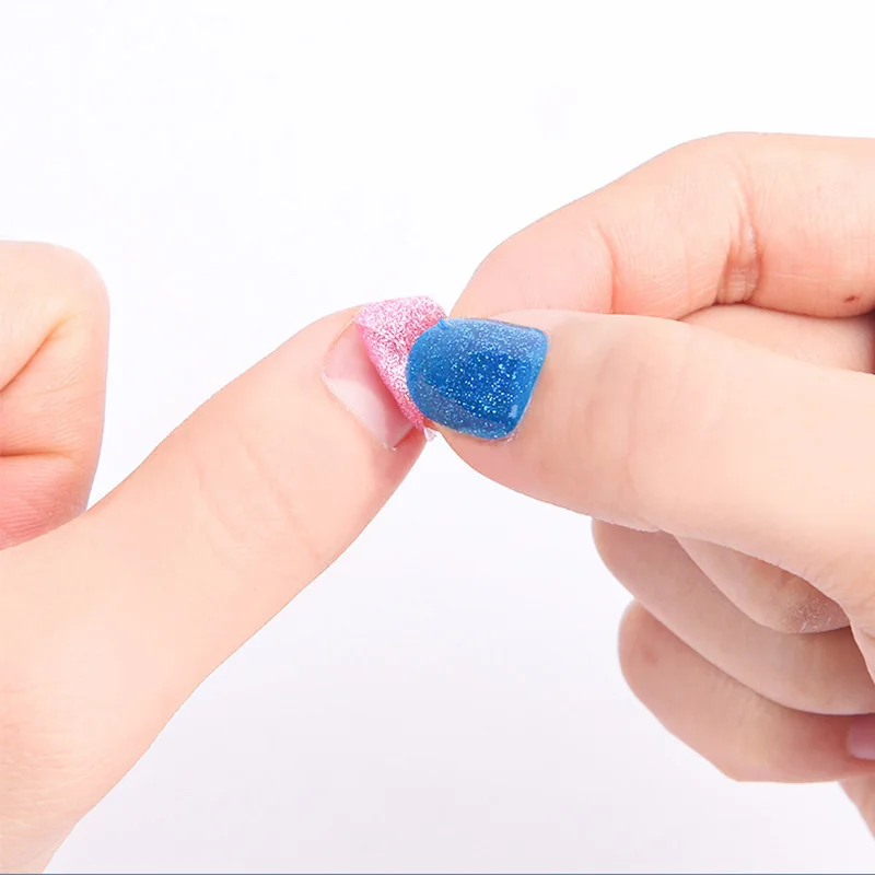 Girl Nail Machine Princess Girl Makeup DIY Nail Art Stickers Set Non-Toxic Polish Decorations Kid Fashion Makeup Toys Gift