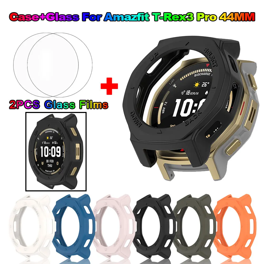화미 아마즈핏 T-Rex 3 Pro 44mm TPU 스크린 보호필름 & 범퍼 보호 커버 (T-Rex3 Pro용)