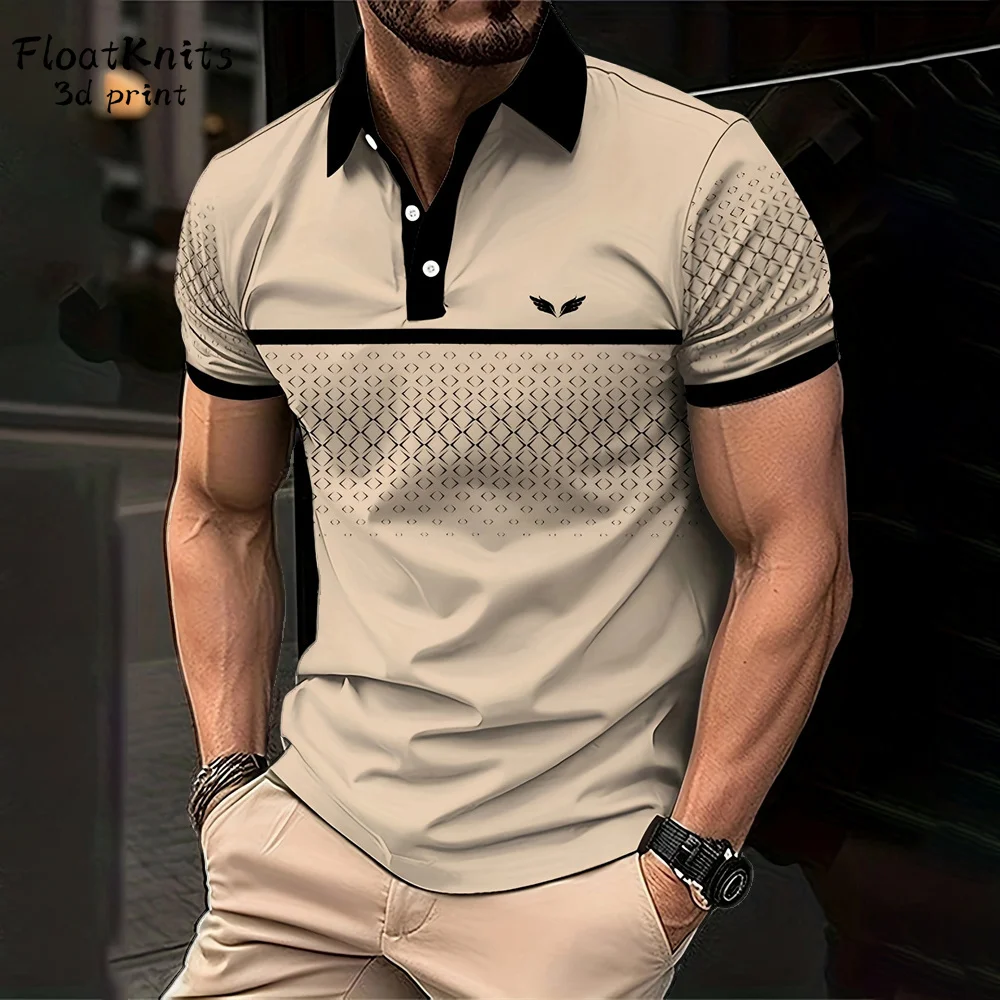 Minimalist Striped Men's Polo Shirt Fashion Top Lapel Short Sleeve Tee Business Men's Clothing Shirts for Man New in Tops & Tees 11 S0f3fa76e4a8b46cdb63533e1e67e9312a