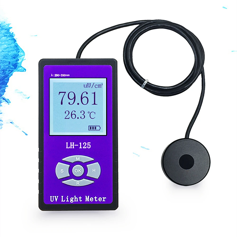LH-125 Ultraviolet Transmittance Tester UVA UVB Penetration Detector Ultraviolet Radiation Radiometer Barrier Rate Tester 3