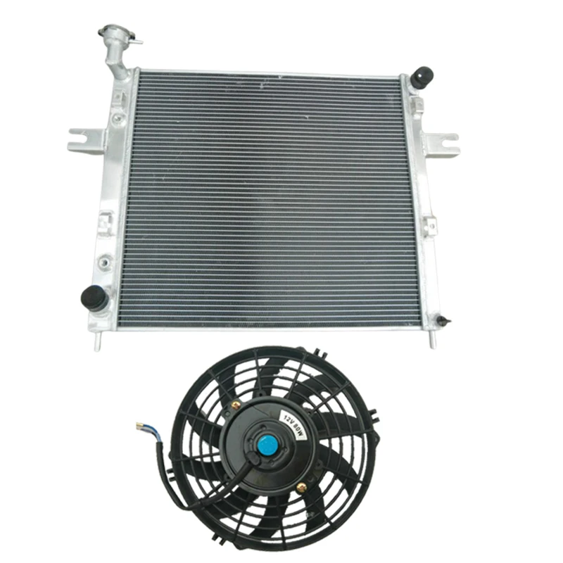 3ROW Aluminum Radiator+Fan For Jeep Grand Cherokee 4.0L L6 AT/MT