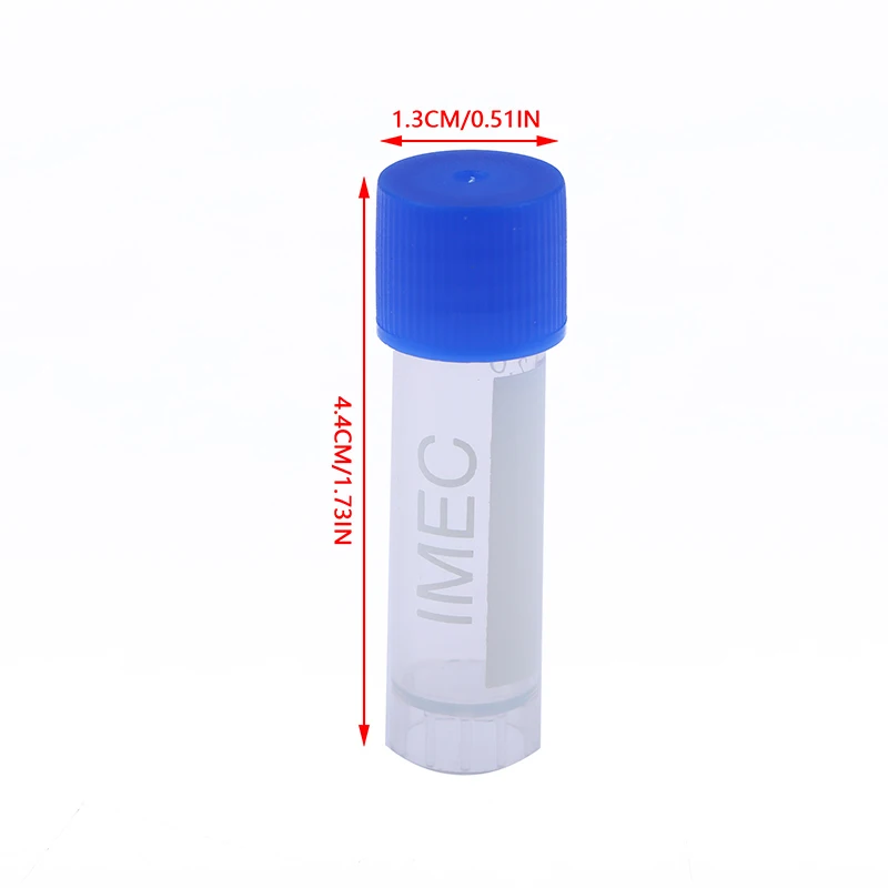 1.8ml(2ml) Plastic Graduated Cryovial Plastic Test Tube Freezing Tube Sample Cold Storage Tubes With Screw Cap 50Pcs