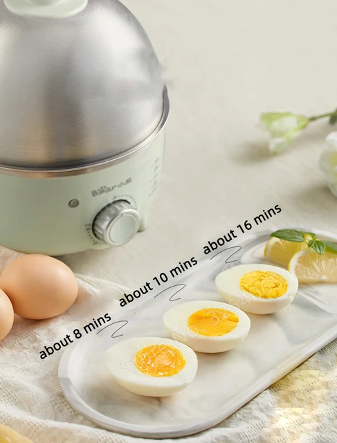 Hervidor de Huevos eléctrico Cocedor de Huevos de Acero Inoxidable para el  hogar Apagado automático Máquina de Desayuno pequeña Caldera de Huevos