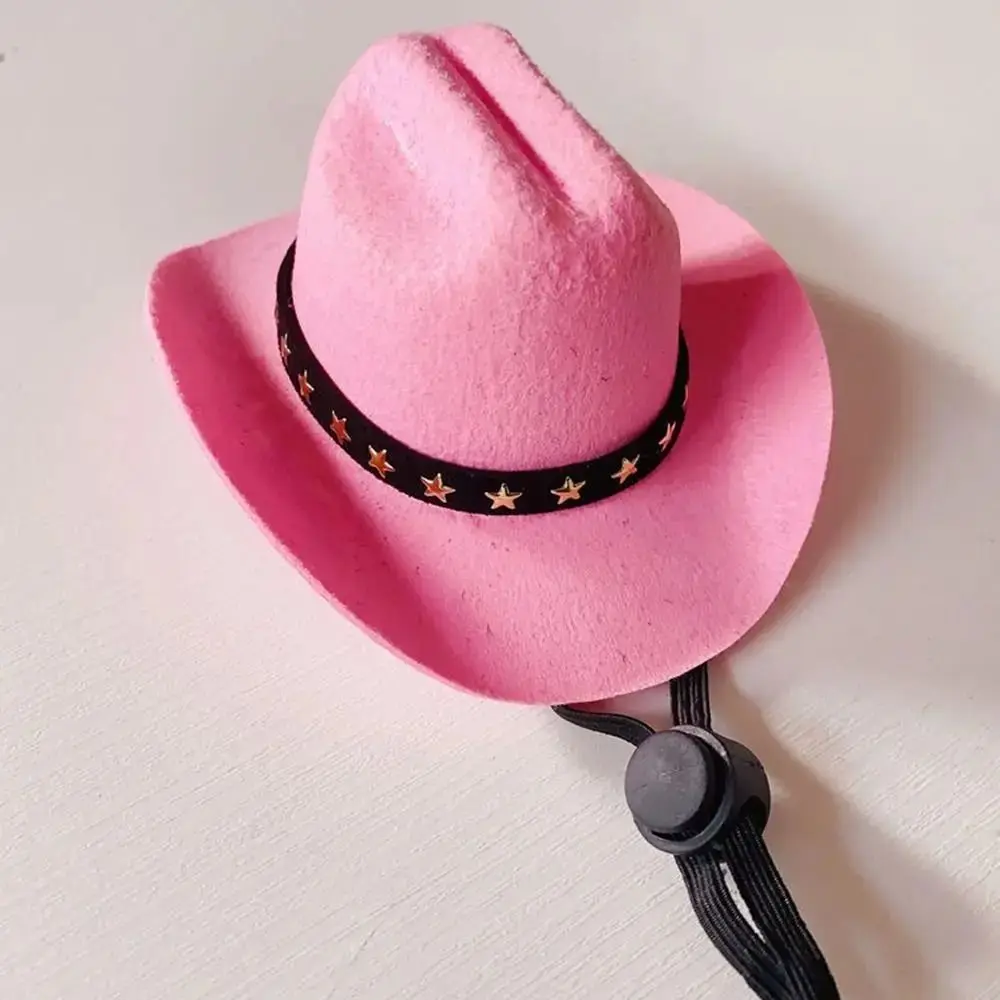 British Pet Dog Hat Star Cowboy Hat Pet Supplies Adjustable Dog Costume Top Hat Headwear Pet Hat Dogs Caps Pet Sun Hats for Cats 5