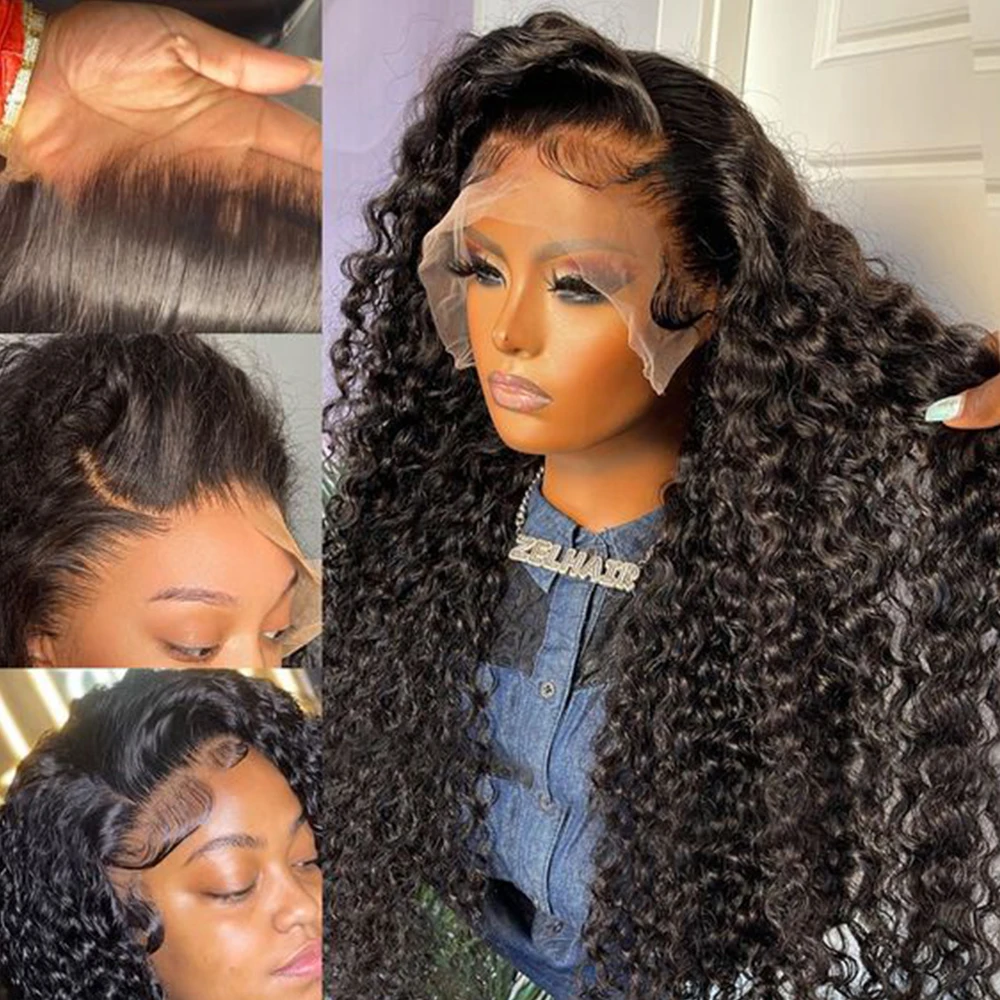 CurlyWigsDeepWaveFrontalWig13x6HdLaceCurlyLaceFrontHuman