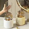 360° Rotating Makeup Brushes Holder With Lid Lipstick Organizer Cosmetic Storage Make Up Tools Box Jewelry Pencil Case Container 1