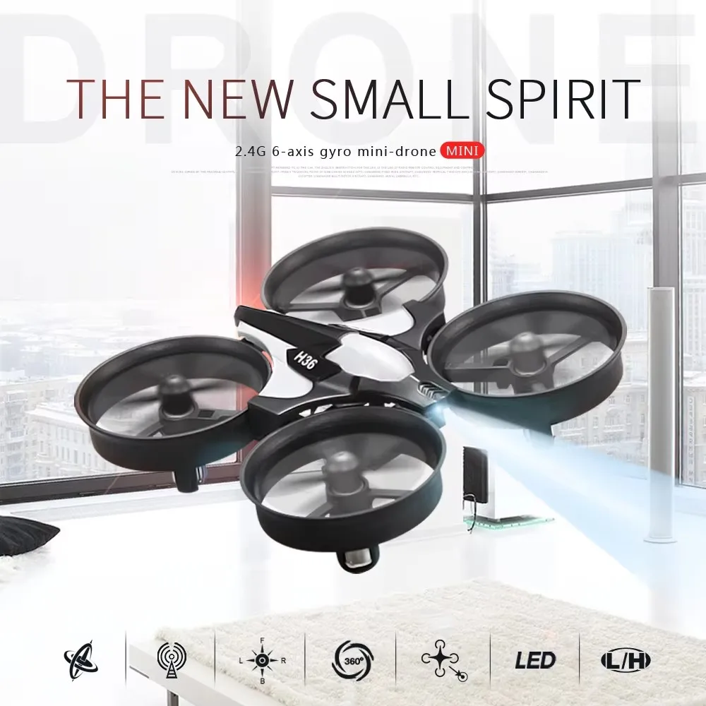 Mini Drone per Principianti, Elicottero Tascabile con Telecomando 2.4G, Aereo Radiocomandato con LED, Quadricottero RC, Giocattolo Regalo - immagine 3