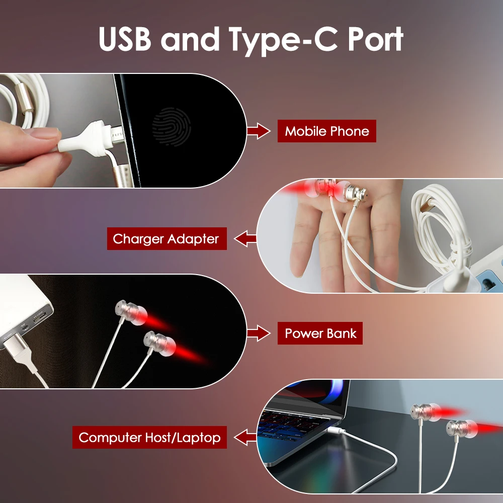 Tinnitus Ear Laser Therapy Portable Otitis Media Deafness Tinnitus Physiotherapy Relief Device 650nm Red Light LLLT Ear Canal