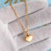 Stainless Steel Small Heart pendant Cremation heart  Charm Necklace makings  Memorial jewelry For Women 6