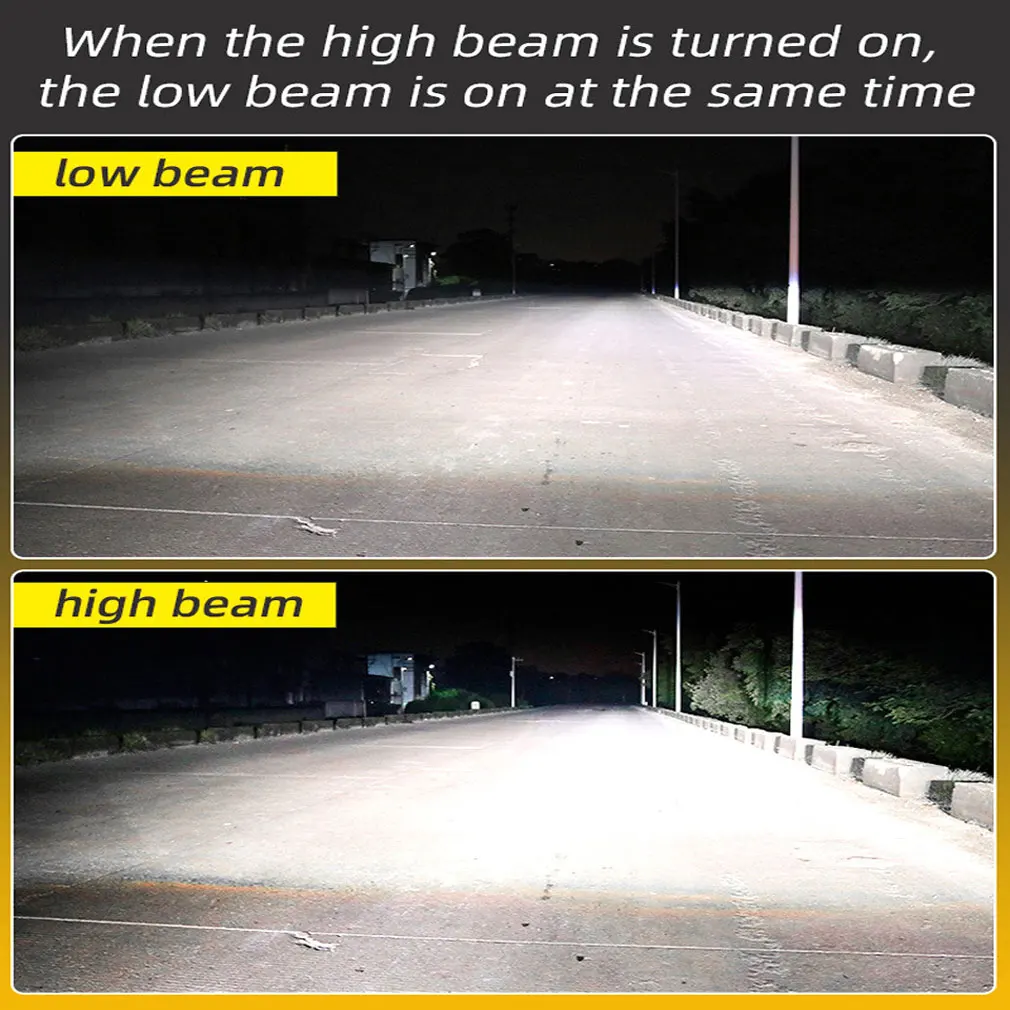 50000LM H4 LED Headlight H7 Mini LED Headlight Projector Car Motorcycle Bulb Canbus White High Beam White 6000K 120W 12V 24V