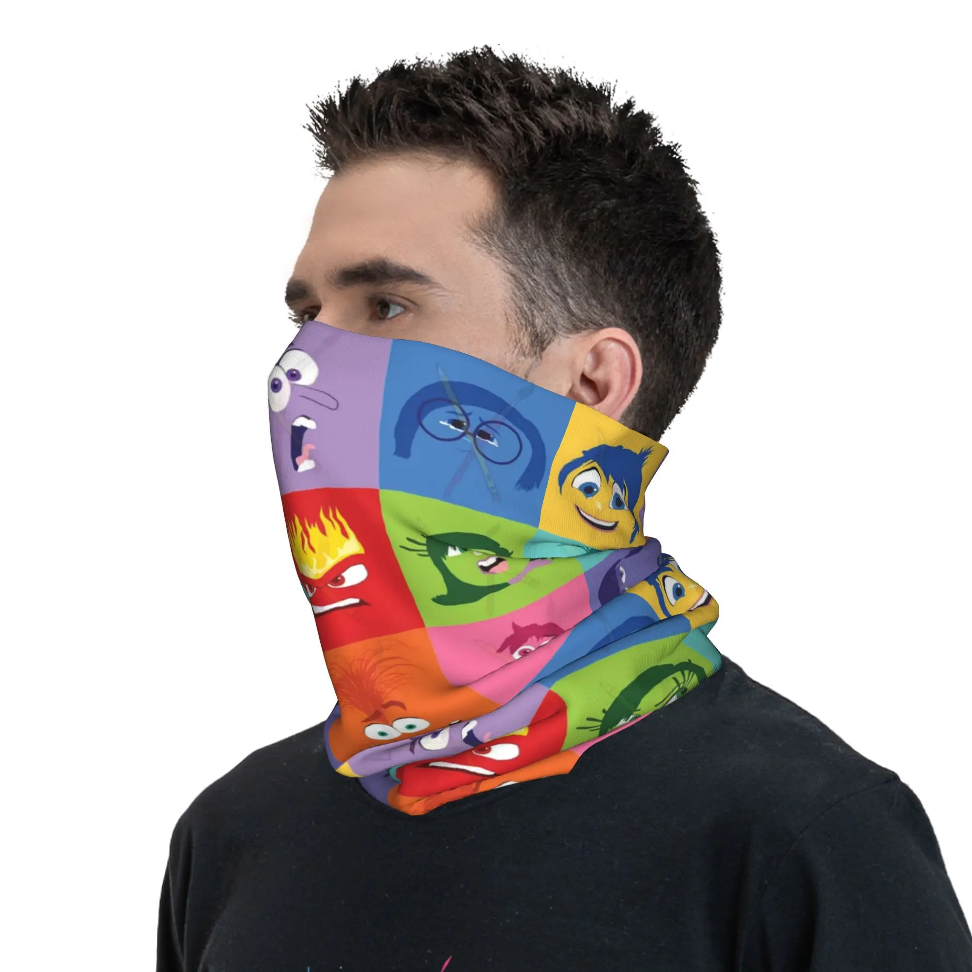 Inside Out Animes Bandana Neck Gaiter UV Protection Face Scarf Cover Men Women Headwear Tube Balaclava cycling bandana neck gaiter