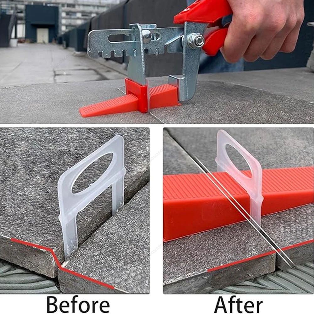 Wall Floor Tile Leveling System Clips Kit Ceramic Leveler Spacer Plier Wadge Kit Tile Leveling Tools Tile Spacers