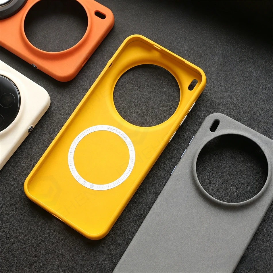 Luxury Frosted Sandstone Slim Magnetic Anti-Fingerprint Case with MagSafe Charging Compatibility