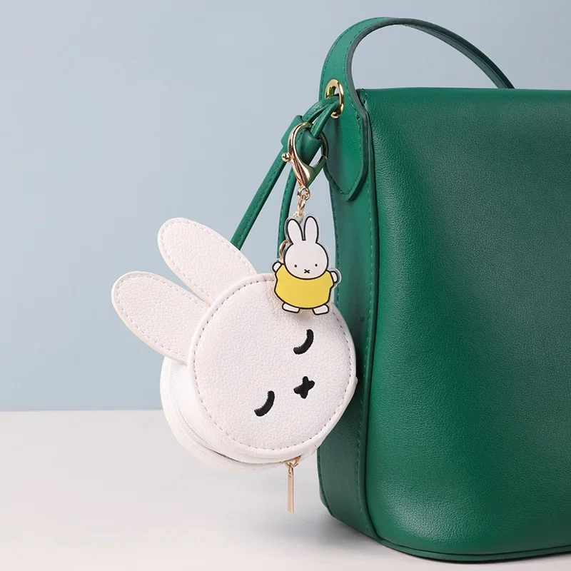 Miffy Rabbit Coin Purse Headphone Bag Pendant Key Chain Small Gifts PU Little Bear Boris plush coin purse plush keychain wallet keychains plush key chain
