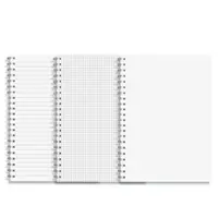 A4/A5/A6/B5 Coil Notebook Grids/Blank/Horizontal Line Flip Over Design Spiral Notepad Memo Pad School Office Supplies