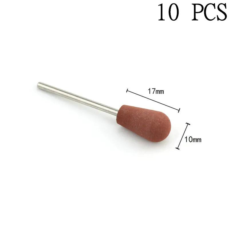 6-Piece Rubber Silicone Nail Drill Bit Set for Manicure and Polishing