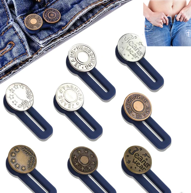Botón de Metal ajustable para pantalones vaqueros, extensor de