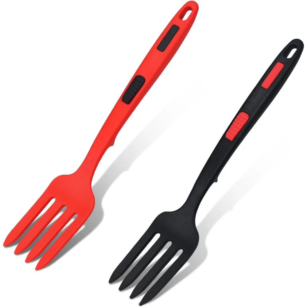 Silicone Cooking Fork Multifunctional Heat Resistant Nonstick for Kitchen Baking
