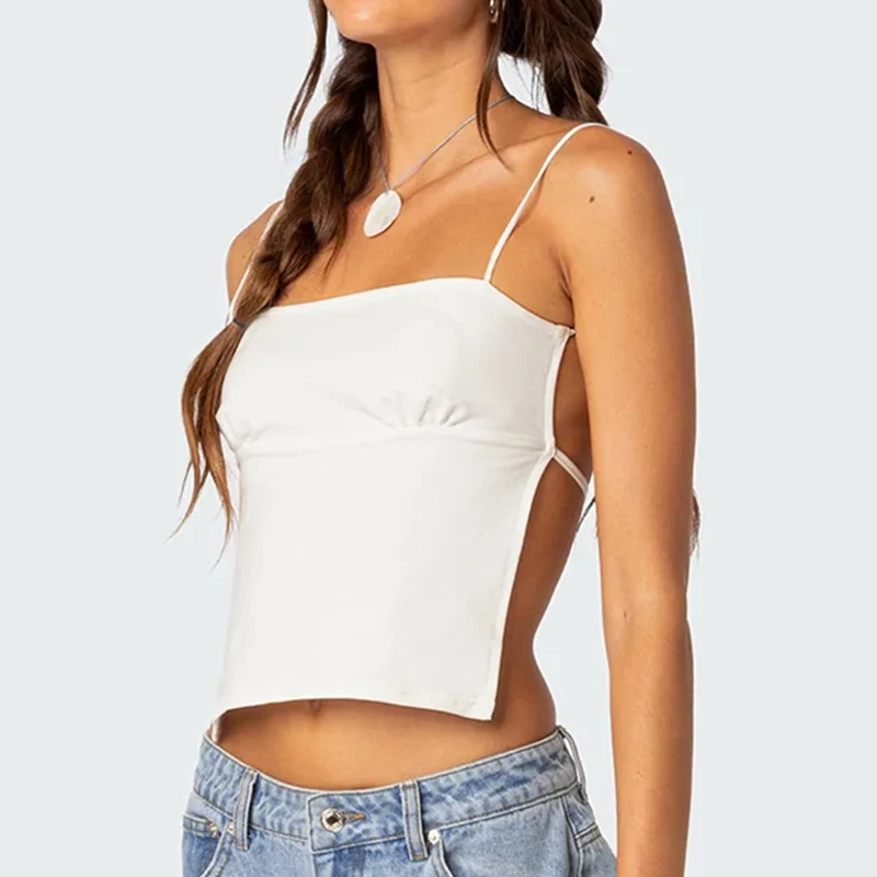 spring/summer new Spice Girl small vest solid color sexy halter neck with chest halter top