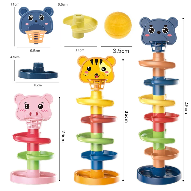 Montessori Toys Baby 0 12 24 36 Months Track Rolling Ball Push Pop Sliding Ball Early Education Toys For Kids Children Sensory 4