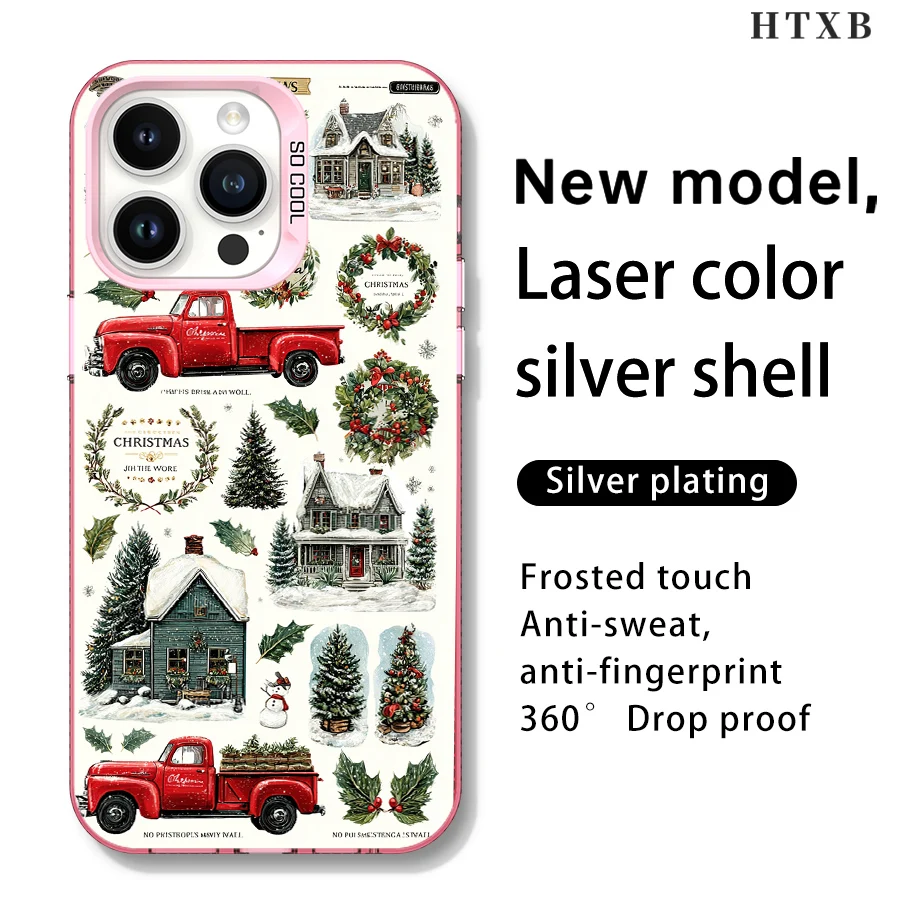 Merry Christmas Phone case for iPhone 17 to 11 Pro Max Plus