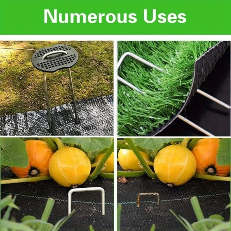 U-shaped fixing spike garden stake set heavy duty garden spikes for repairing lawn and fabric