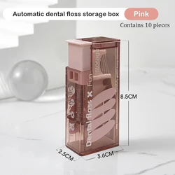 Compact Auto-Refill Dental Floss Dispenser with 10 Floss Picks (Style4)