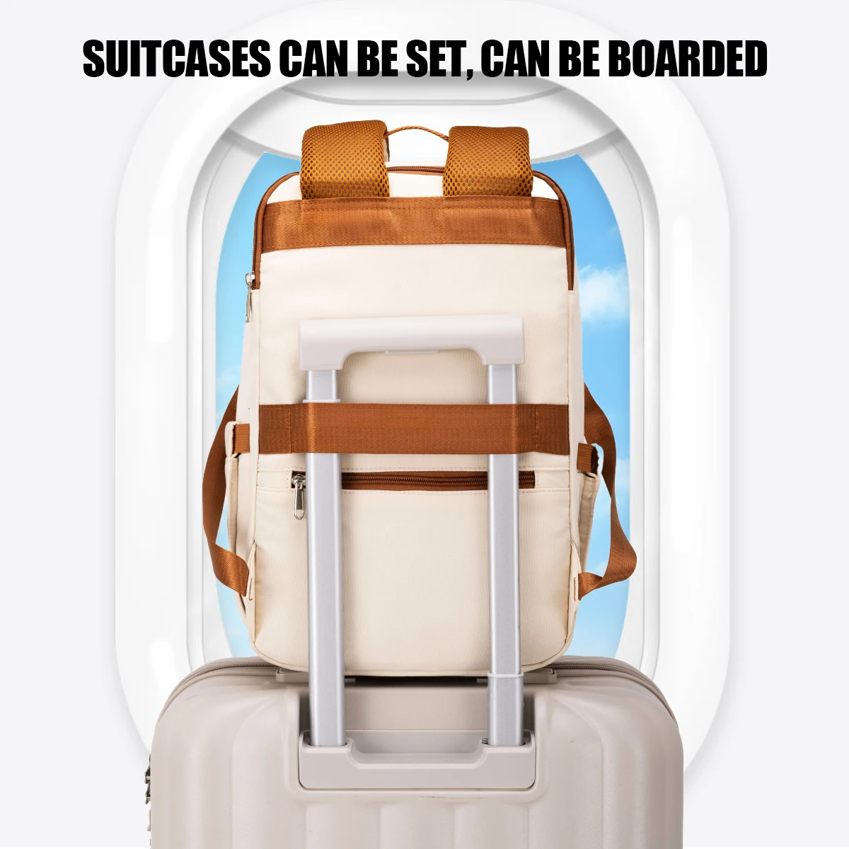 Large-Capacity Backpack, Multi-Functional Luggage Backpack, Female Student Travel Computer Bag, High-Looking Business Trip Backpack, Boarding, Free Shipping for Airtime